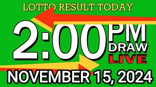 LIVE 2PM LOTTO RESULT TODAY NOV 15 2024 2D3DLotto 2pmlottoresultnovember152024 swer3result [upl. by Kask336]