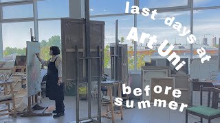 last days at Art Uni before summer holidayspainting exam exhibition diploma projects VLOG [upl. by Charlton893]