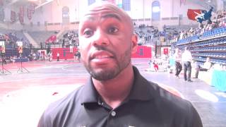 Binghamton coach Teyon Ware at 2014 EIWA Championships [upl. by Delanty]