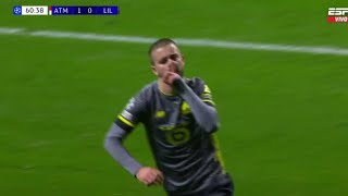 Edon Zhegrova Goal Atletico Madrid vs Lille 13 All Goals and Highlights [upl. by Annwahsal]