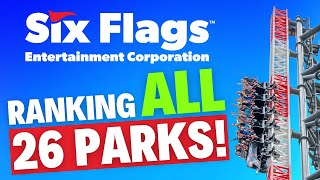 Ranking ALL 26 Six Flags Theme Parks By Their Roller Coasters [upl. by Alyar606]