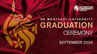 DMU September Graduations 2024 Wednesday 4 September 2pm [upl. by Osanna]