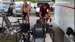 DC Rainmaker and GPLama testing Wahoo KICKR 2018 CORE and HEADWIND [upl. by Sidwohl]