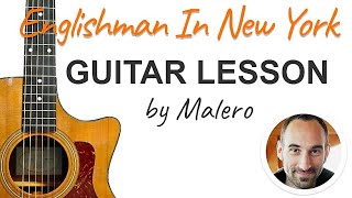 Englishman In New York Guitar Lesson [upl. by Eustace]