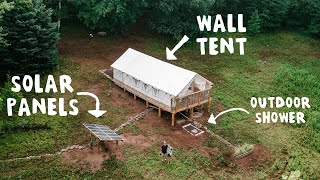 The Ultimate Off Grid Wall Tent Tour [upl. by Bluefield904]