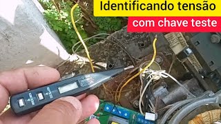 Como medir tensão da rede elétrica usando chave teste para ligação de motor de portão eletrônico [upl. by Anwad]