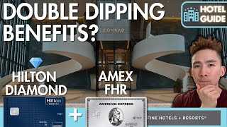 Amex Platinum Fine Hotels and Resorts Double Dipping Benefits  Hilton Diamond Status How To Book [upl. by Engapmahc]