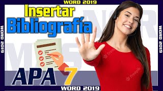 Como insertar una bibliografía en Word según APA 7 🔵 referencias 🔵 Normas APA 7ma edición 2023 ✅ [upl. by Lovato12]