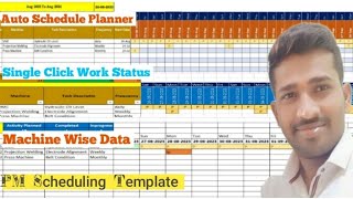 Preventive MaintenanceSchedule planning Template in Excel  Auto PM Planner [upl. by Merat]