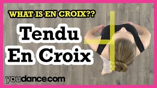 How to Tendu En Croix  Beginner Ballet  YouDancecom [upl. by Nosrej427]