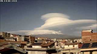 Timelapse of lenticular clouds over the volcano Mount Etna [upl. by Penni391]