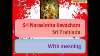 Narasimha Kavacham Prahlada English with Meaning [upl. by Ecidnarb]