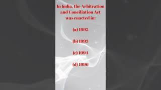 Arbitration and Conciliation Enactment AIBE IV ALL INDIA BAR EXAMINATION 2012 aibe [upl. by Etana]