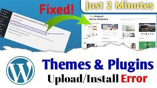 How to fix wordpress themes and plugin install error [upl. by Immas919]