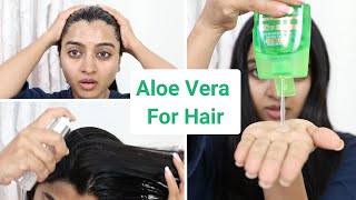 How I Use ALOE VERA GEL For My Skin amp Hair  Aloe Vera Gel Uses  Mamaearth Aloe Vera Gel Review [upl. by Oak]