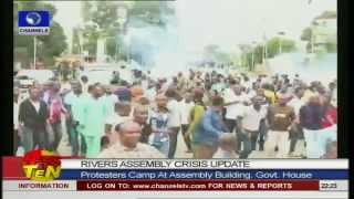 VIDEO Police Disperse Pro Anti Amaechi Protesters In Port Harcourt [upl. by Filler]