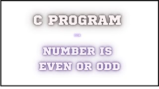 C program the number is even or odd cprogramming code programming [upl. by Megdal]