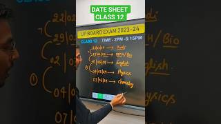 🧿Up board date sheet class 12  2024 exam ✔️✔️spcoaching upboard exam2024 upmsp [upl. by Marsh]