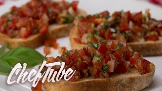 How to Make Italian Bruschetta  Recipe in description [upl. by Floyd]