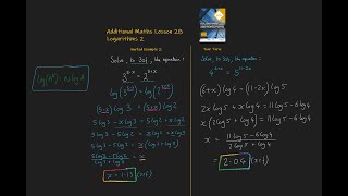 28 Logarithms 2 Additional Maths OCR FSMQ [upl. by Lerad415]