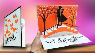 Beautiful Valentines Day card idea  DIY Greeting Cards for Valentines day [upl. by Aramo]