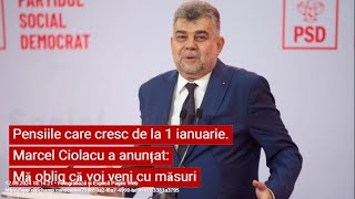 Pensiile care cresc de la 1 ianuarie Marcel Ciolacu a anunțat Mă oblig că voi veni cu măsuri [upl. by Reinaldo]