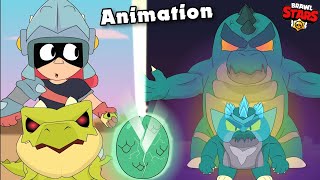 Brawl Stars Animation Godzilla Buzz vs Draco [upl. by Suixela]