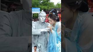 Never do this with a statue man  shortsvideo [upl. by Lehsar794]