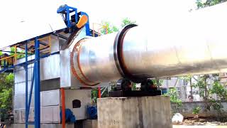 Industrial Rotary Drum Dryer for River Sand Sawdust Clay and Gypsum [upl. by Gaulin]