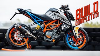 SICKEST STREETBIKE OF 2019 Duke 390 street build  part 4  RokON vlog 80 [upl. by Nwadahs]