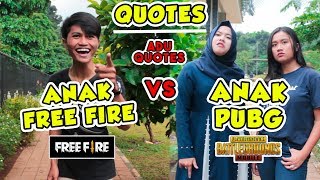 QUOTES FREE FIRE VS PUBG  KEREN   ALDI TV [upl. by Oremo]