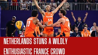 Netherlands Silence a wildly enthusiastic France Crowd in Basketball Olympics [upl. by Hermes]