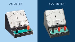 Difference between Ammeter amp Voltmeter physics electricity electrical electricalengineering [upl. by Nolyaw498]