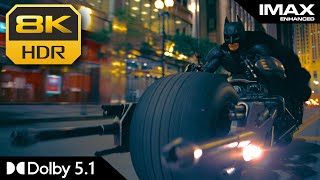 8K HDR IMAX  Batpod The Dark Knight  Dolby 51 [upl. by Norak904]