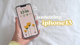 iphone 13 unboxing 2023 pink 128gb aesthetic unboxing  accessories 🧸 [upl. by Coridon]