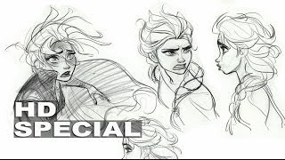 Frozen Elsa Concept Art by Jin Kim Disney Artist  ScreenSlam [upl. by Leirol]