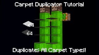 Minecraft Carpet Duplicator Tutorial  113  116 [upl. by Korella]