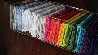 Organize Fat Quarter Fabric One Container fits 35 Fat Quarters [upl. by Ahsied]