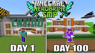 i Survived 100 Days in Herobrine SMP  100 days in Minecraft in Hindi [upl. by Locke]