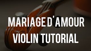 How to play Mariage damour on Violin [upl. by Eveneg312]