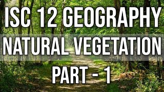 Natural Vegetation  Class 12 ISC Geography  Chap6  Part1  Hindi Explanation [upl. by Binnings]