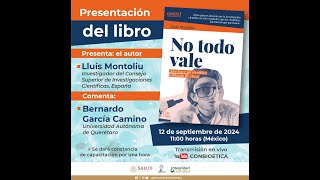 Presentación del libro quotNo todo vale ¿Qué hace un científico hablando de éticaquot [upl. by Nnylireg]