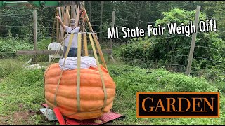 GIANT PUMPKIN Michigan State Fair Weigh Off 2020  How did Eri do [upl. by Slosberg]