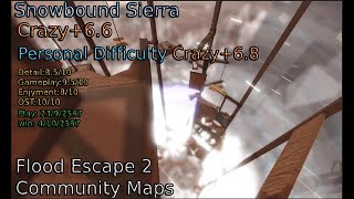 Flood Escape 2 Community Maps  Snowbound Sierra Crazy66⬜🟦 [upl. by Esilrahc]