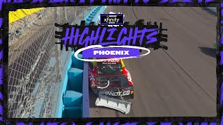 Allgaier blows a tire from the lead with five laps to go at Phoenix [upl. by Ettenej]