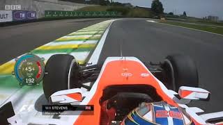 F1 2015  Will Stevens onboard Brazil [upl. by Lindie]