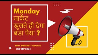 NIFTY PREDICTION FOR TOMORROW amp BANKNIFTY ANALYSIS FOR 2nd SEP 2024  MARKET ANALYSIS FOR TOMORROW [upl. by Felisha]