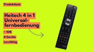 Heitech 4 in 1 Universalfernbedienung lernfähig  Einrichtung und Test [upl. by Iadahs718]