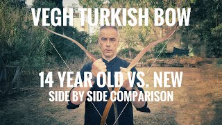 Vegh Turkish Bow 14 years old vs new  Comparison [upl. by Llekim]