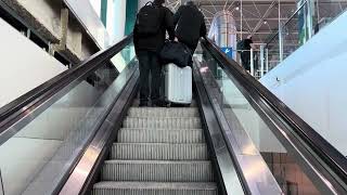 Rome Fiumicino Airport  2x Schindler escalators in Terminal 1 landside Original from 90’s [upl. by Dorfman]